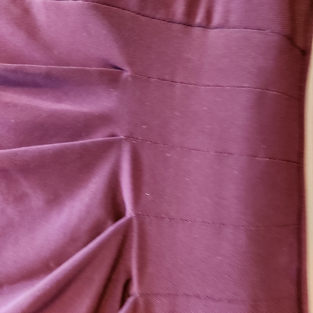 Alex Evening dress 12, purple, side slit, bejeweled sleeves. - Picture 5 of 7
